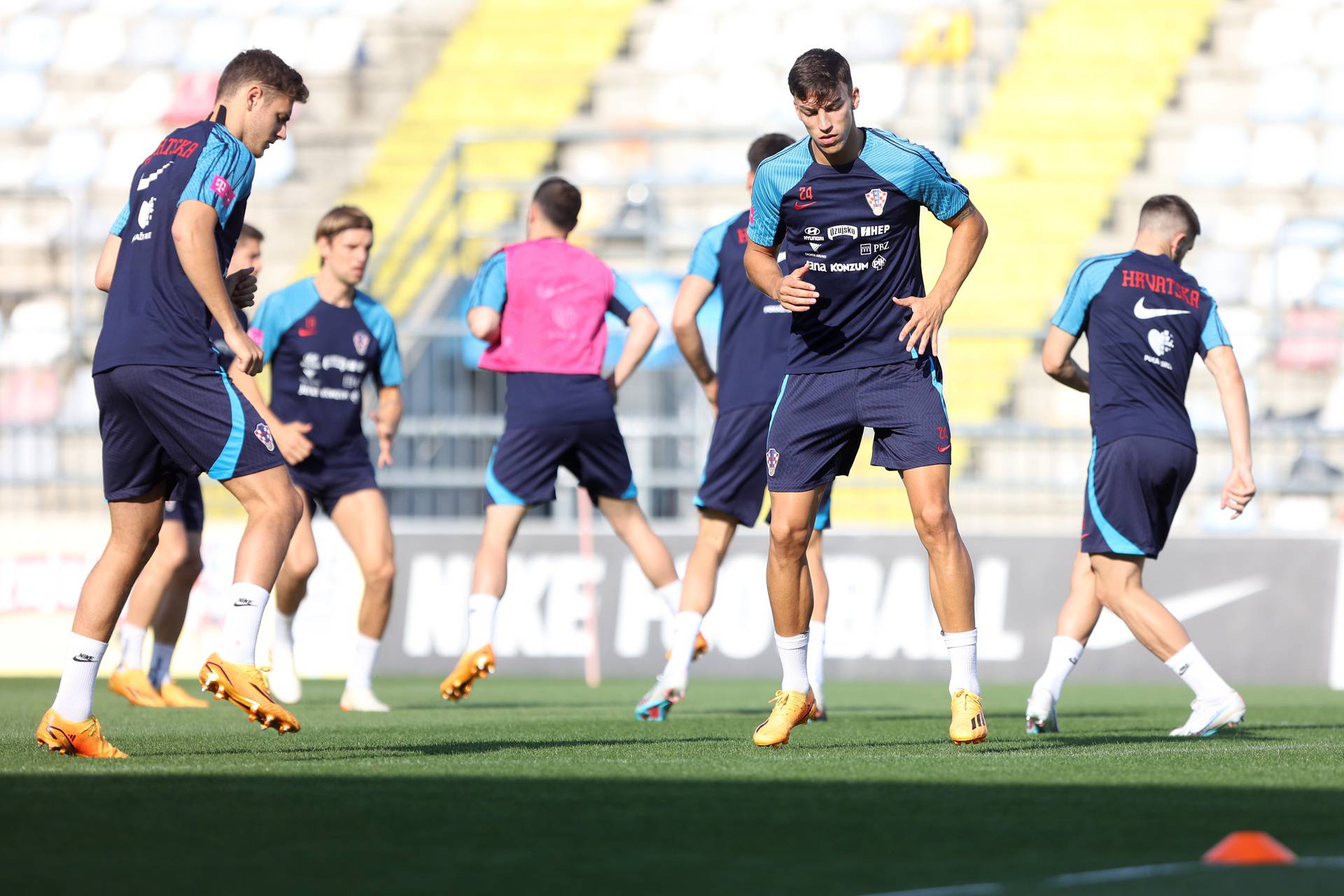 Rijeka: Na stadionu Rujevica održan trening Hrvatske nogometne reprezentacije 