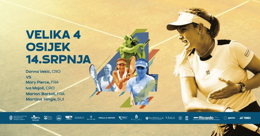 Legende Grand Slama stižu u Osijek: Teniska povijest piše se na četvrtom javnom terenu