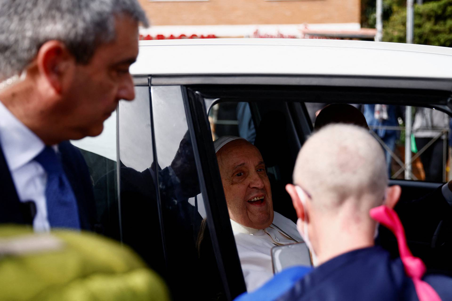 Pope Francis leaves Rome's Gemelli hospital