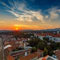 Prekrasne boje izmjenjivale su se nad Zagrebom u sumrak