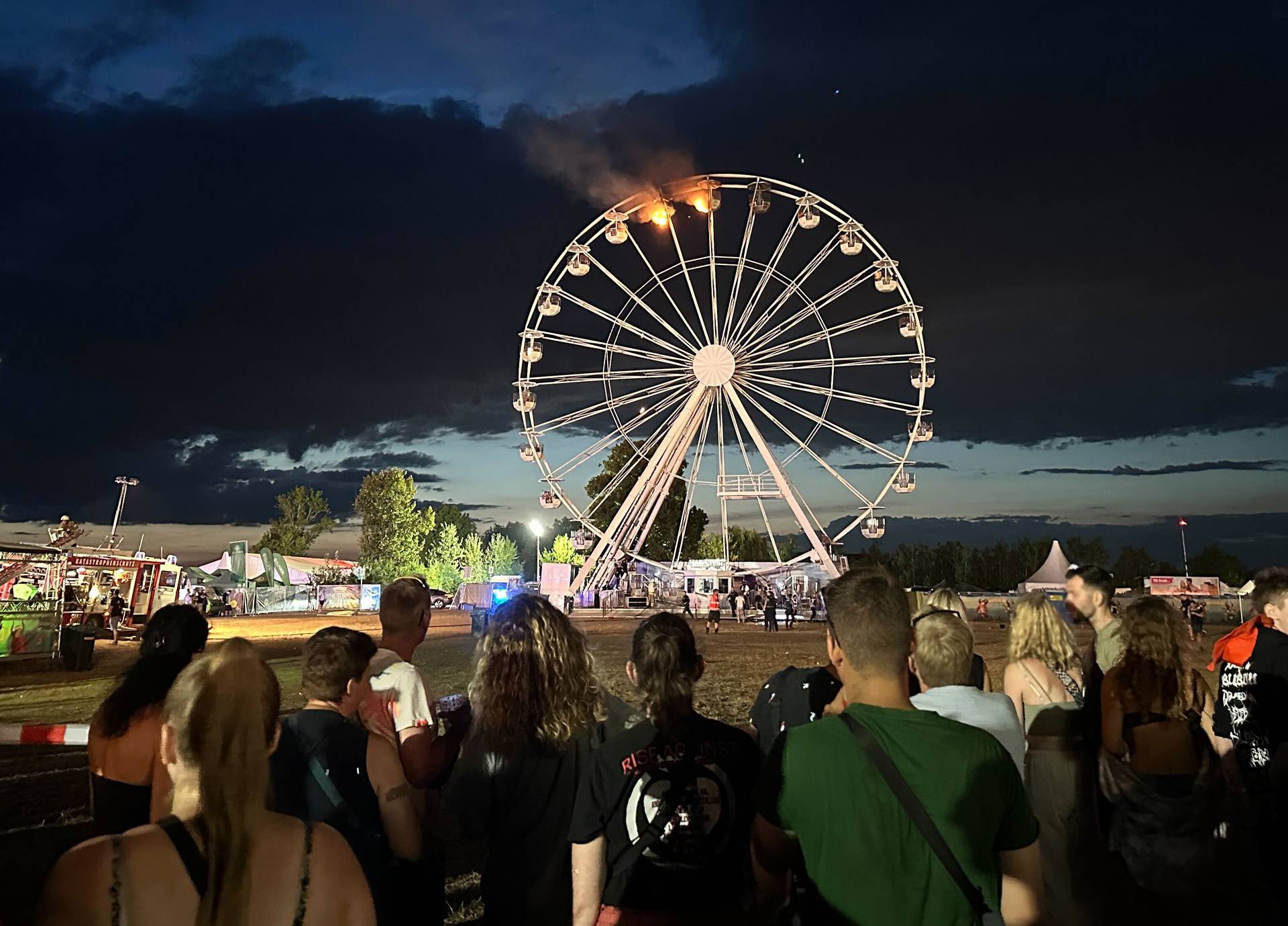 Highfield Festival - Ferris wheel on fire