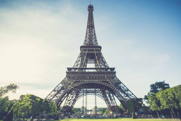 The Eiffel tower in Paris, France.(Filtered Images)