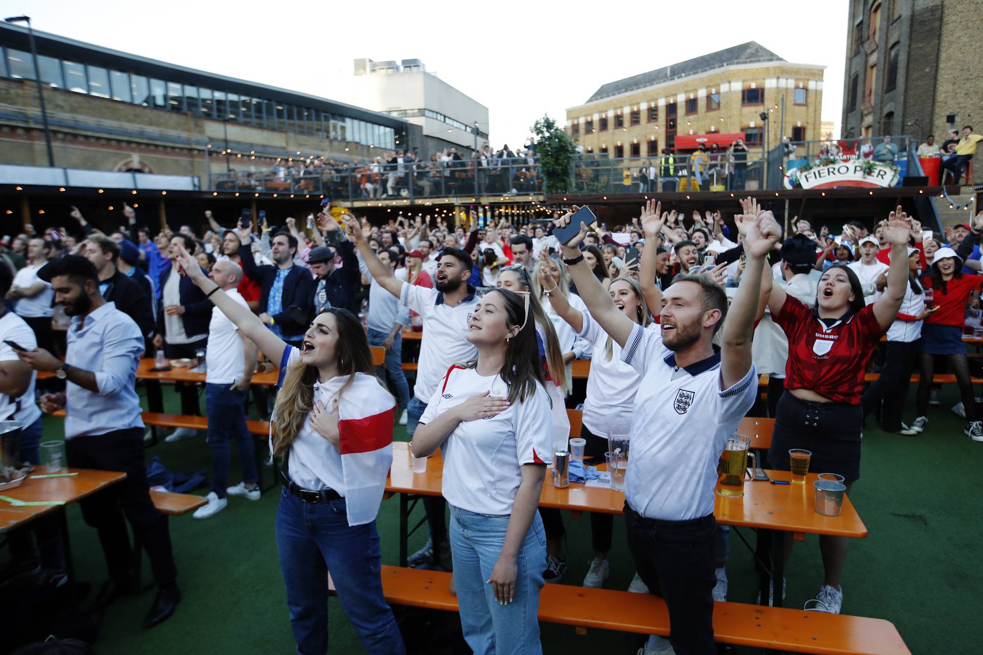 Euro 2020 - Fans gather for England v Denmark