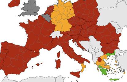 Ovo je nova karta zaraženosti u Europi: Hrvatska u crvenoj zoni