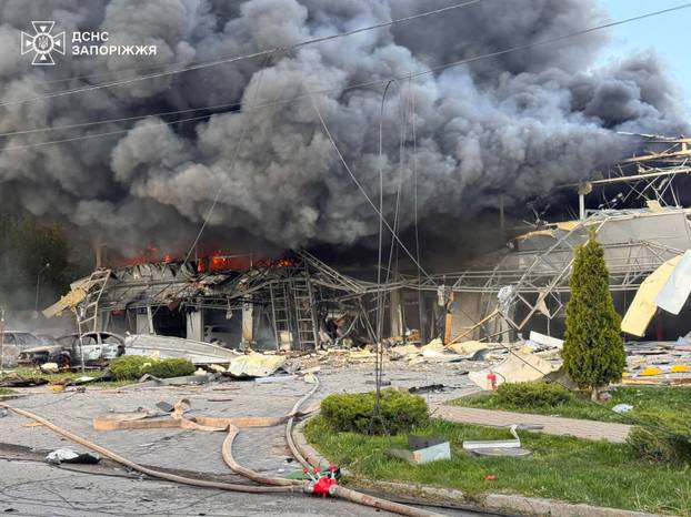 Aftermath of a Russian air attack in Zaporizhzhia