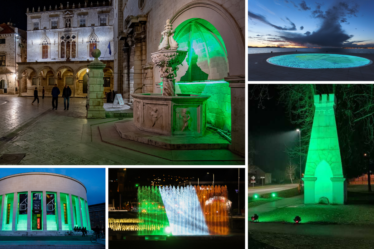 Zazelenile se fontane u Oriovcu i Dubrovniku, zadarski Pozdrav suncu, zagrebački muzeji...