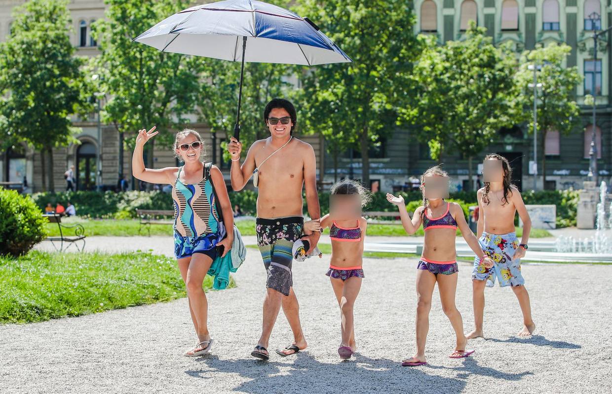 Ljeto u Zagrebu: Ne treba im more, okupali se na Tomislavcu