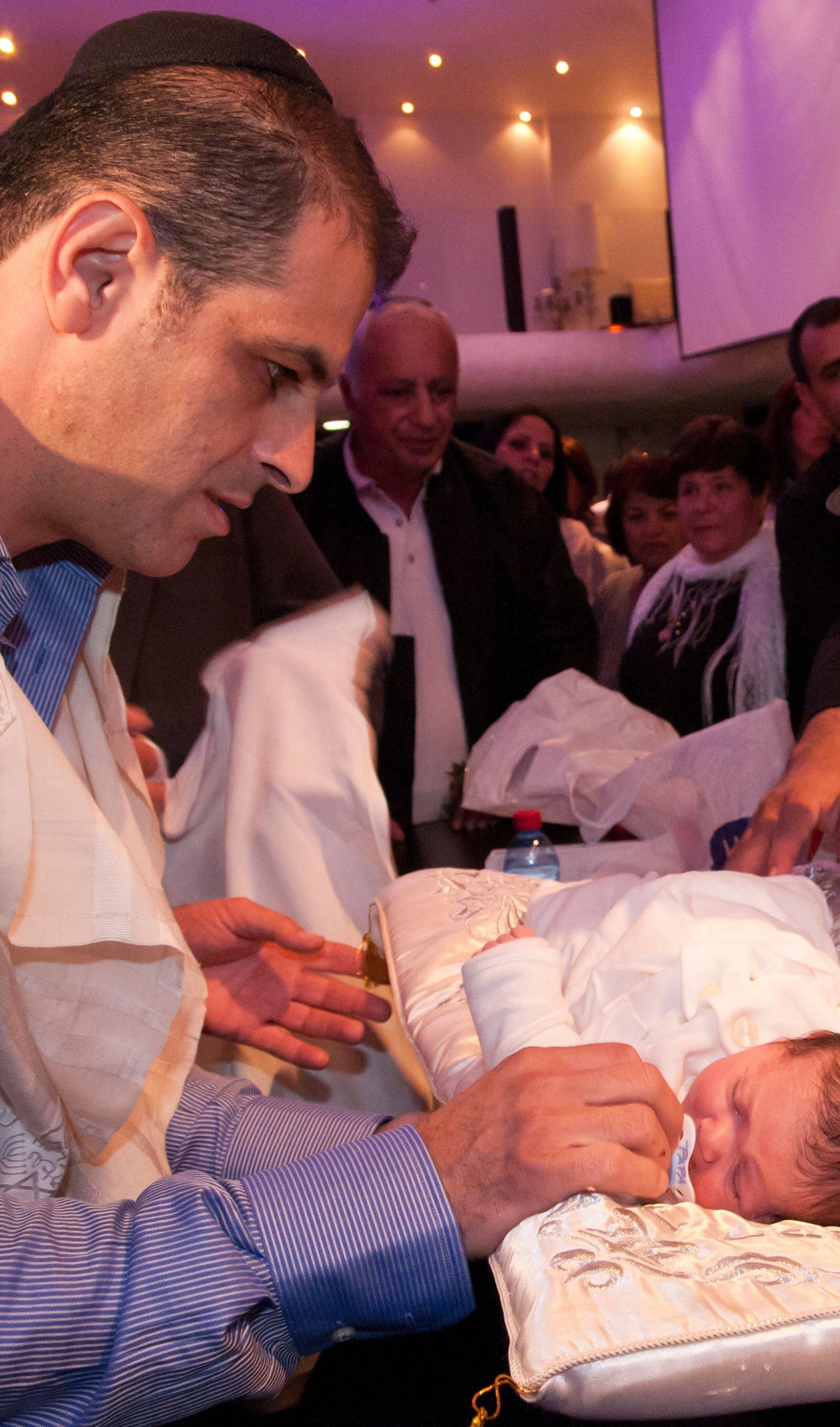 Jewish Circumcision ceremony. Jerusalem. Israel