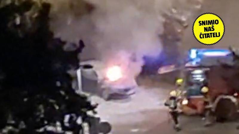 VIDEO Buknuo požar auta u Zagrebu: 'Cijeli je izgorio'