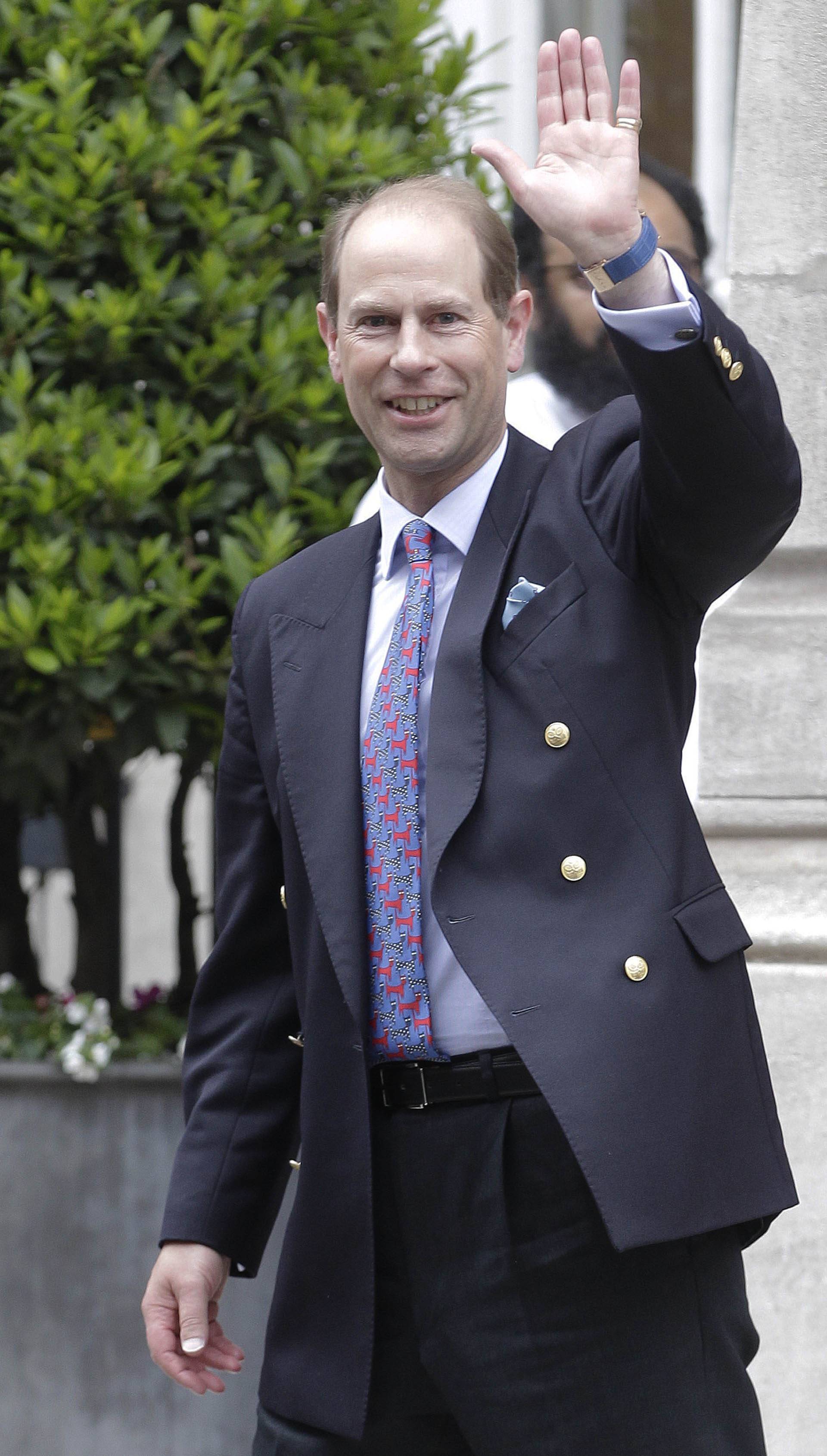 Prince Edward visits The Duke of Edinburgh - London