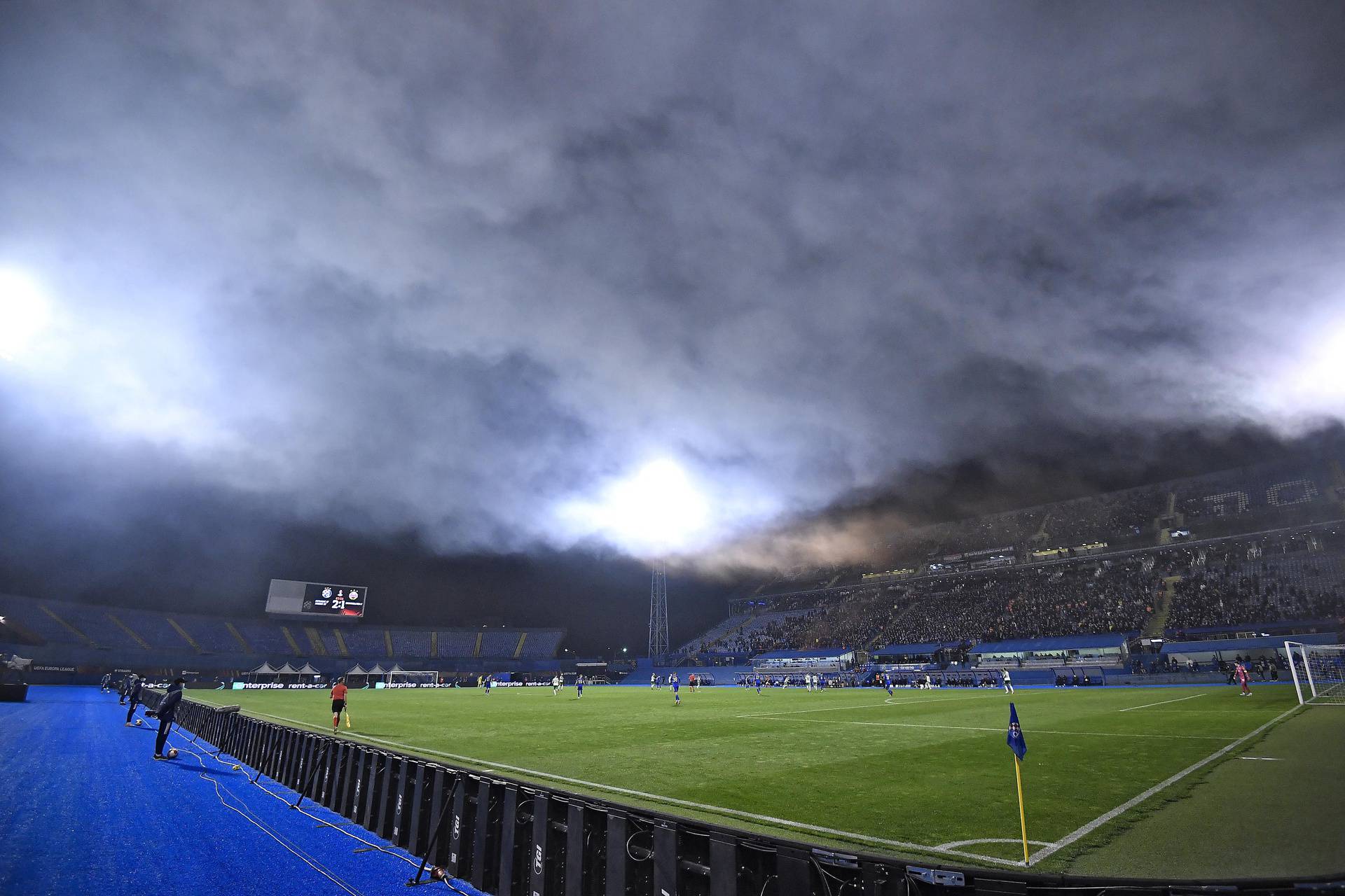 Zagreb: Navijači na utakmici UEFA Europske lige, GNK Dinamo - Rapid 