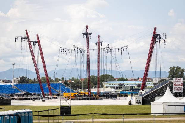 Zagreb: Pripreme za koncert Eda Sheerana na Hipodromu
