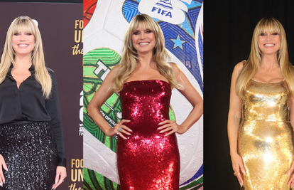 FOTO Crna, crvena ili zlatna? Heidi Klum u tri glamurozna izdanja 'ukrala' ždrijeb za SP