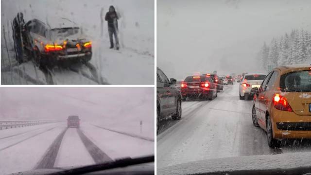 VIDEO Snijeg stvorio kaos na cestama: 'Ljudi su gurali aute, ralice nisu mogle doći od gužve'