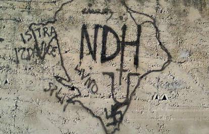 Solin: Karta NDH i kukasti križ osvanuli na zidu kuće 