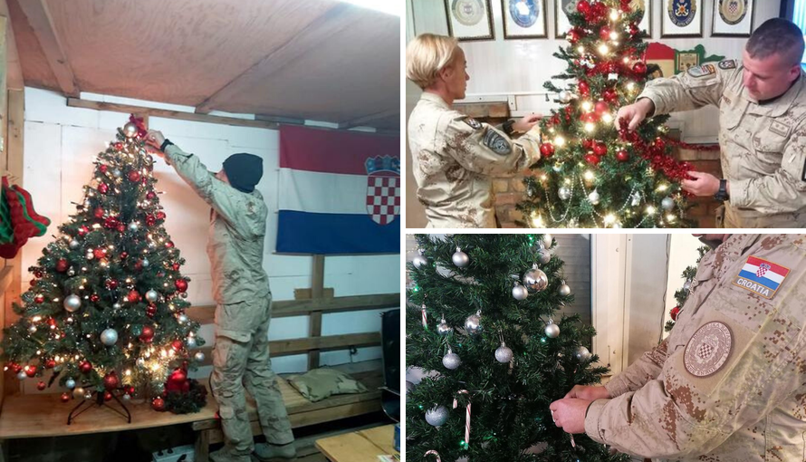 Hrvatski vojnici čestitali Božić iz Afganistana i okitili drvca