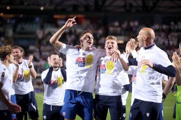 Nogometaši Hajduka slave osvajanje Hrvatskog nogometnog kupa