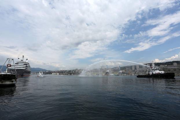Rijeka: JVP Grada Rijeke održala vatrogasnu vježbu na polarnom kruzeru Scenic Eclipse