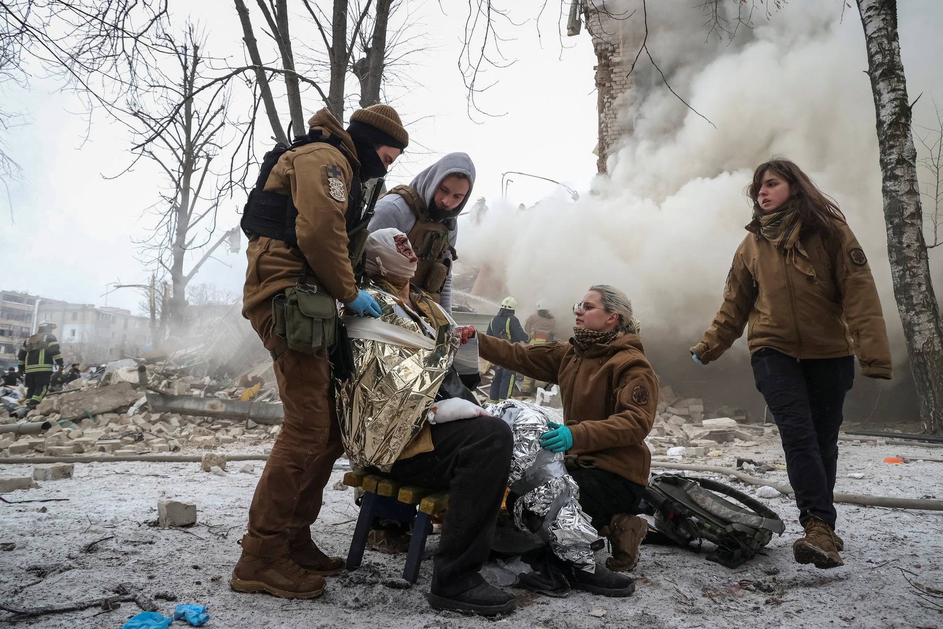 Aftermath of a Russian missile attack in Kharkiv