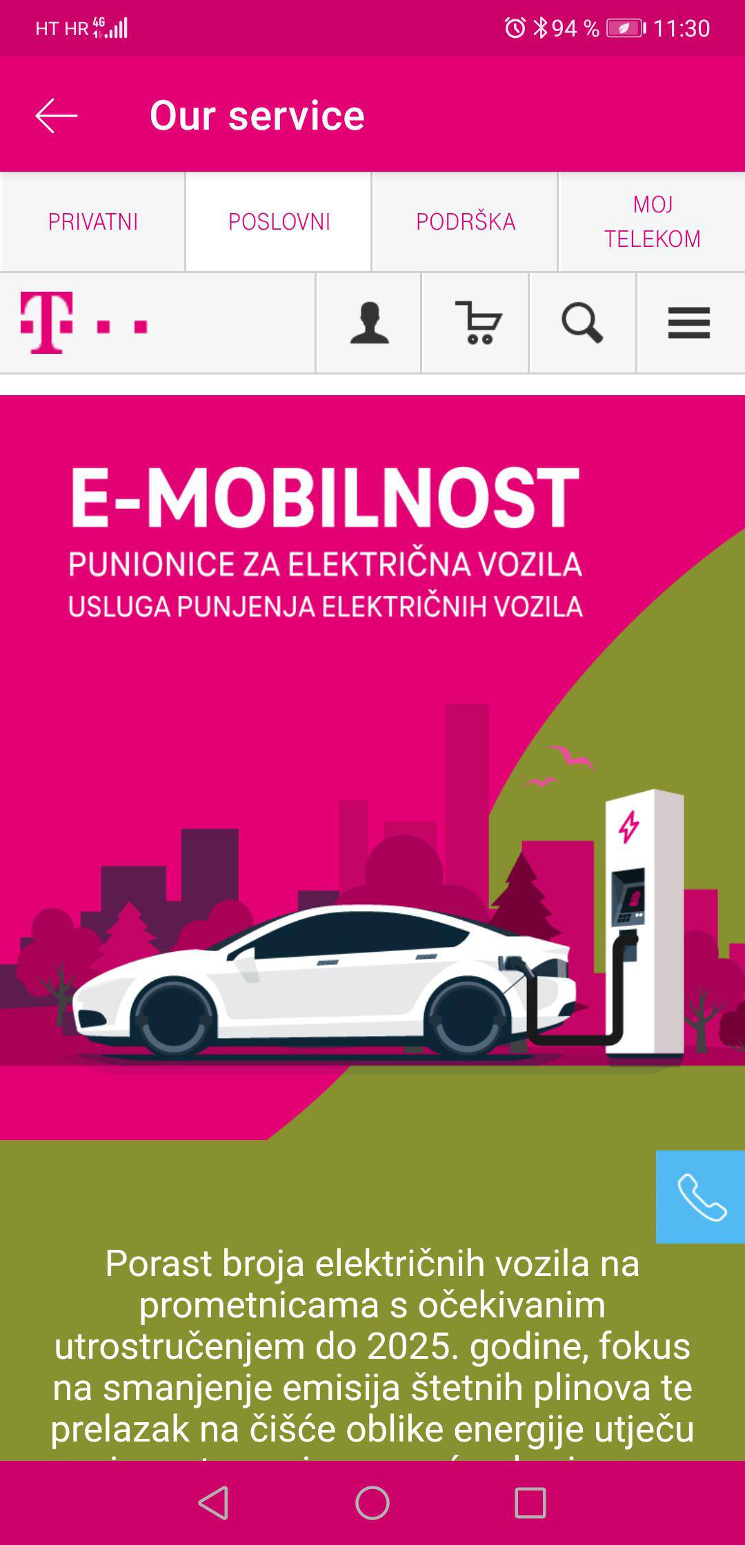 Hrvatski Telekom prvi u Hrvatskoj predstavio digitalnu uslugu punjenja električnih auta