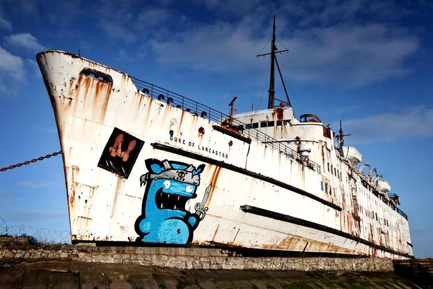 The abandoned Duke of Lancaster ship, Mostyn Docks, North Wales