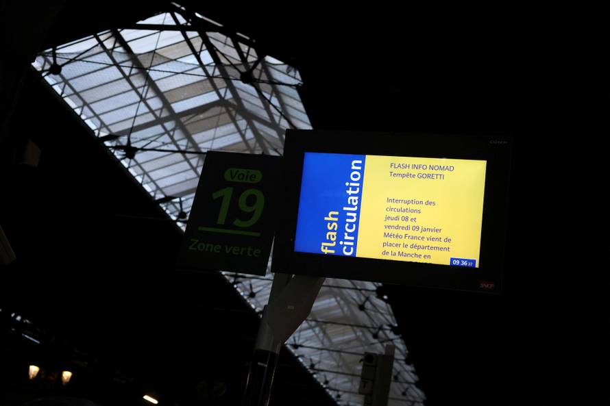 Train traffic disrupted as storm Goretti hits western France