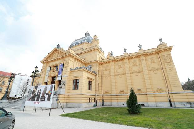 Zagreb: Oštećenja uzrokovana potresom na pročelju i stupovima Umjetničkog paviljona
