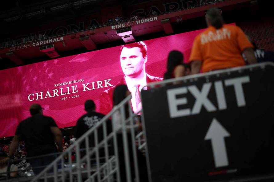 Memorial service for slain conservative commentator Charlie Kirk, in Glendale