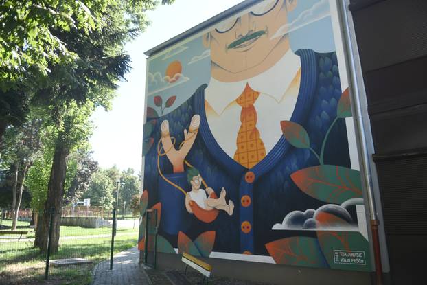 Zagreb: Mural umjetnice Tee Jurišić na OŠ Petra Preradovića