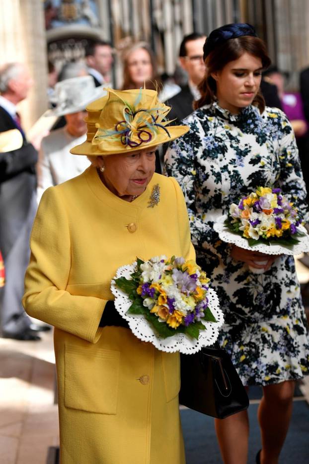 Britainâs Queen Elizabeth attends the Royal Maundy service at St George
