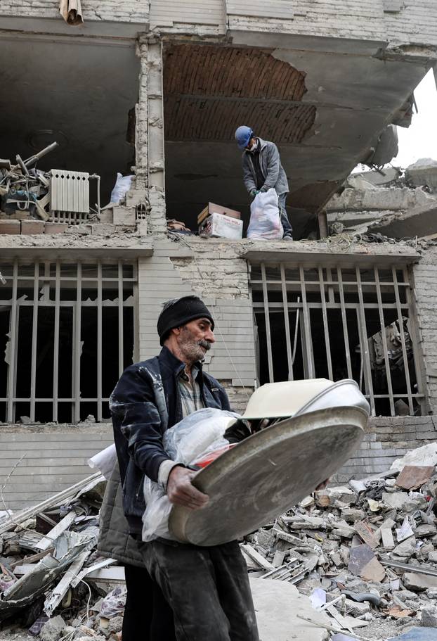 Aftermath of a strike on a building, amid the U.S.-Israeli conflict with Iran, in Tehran