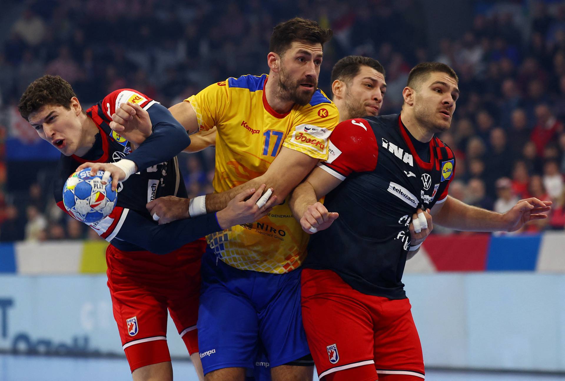 EHF 2024 Men's European Handball Championship - Preliminary Round - Group B - Croatia v Romania