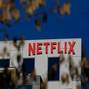 Netflix logo is shown on their Hollywood offices in Los Angeles