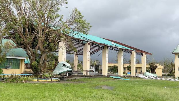 Aftermath of Typhoon Fung-wong, in Casiguran