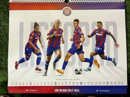 FOTO Hajduk izdao kalendar za 2024. godinu: Prvi put zajedno nogometašice i nogometaši