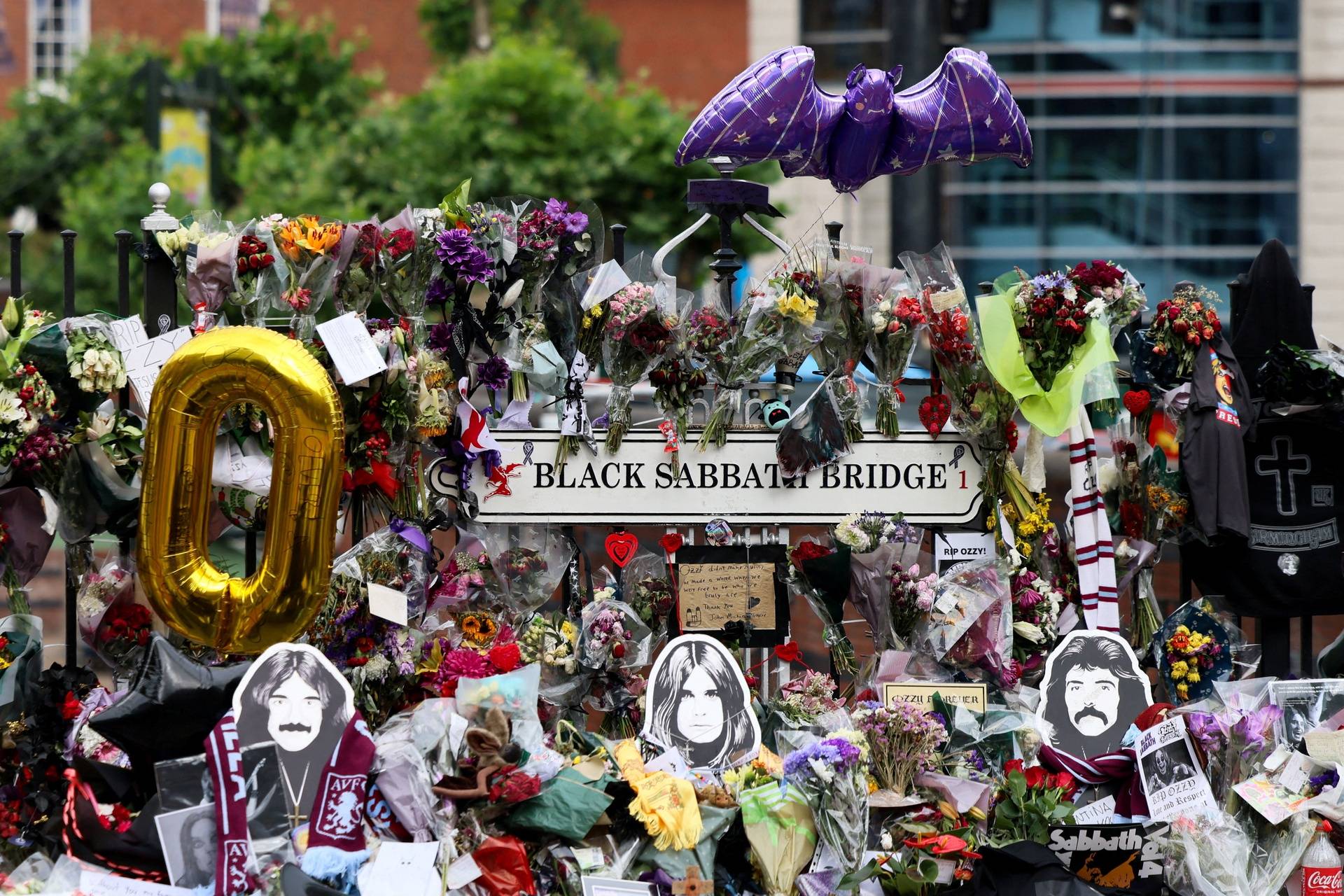 Ozzy Osbourne's funeral cortege travels through Birmingham