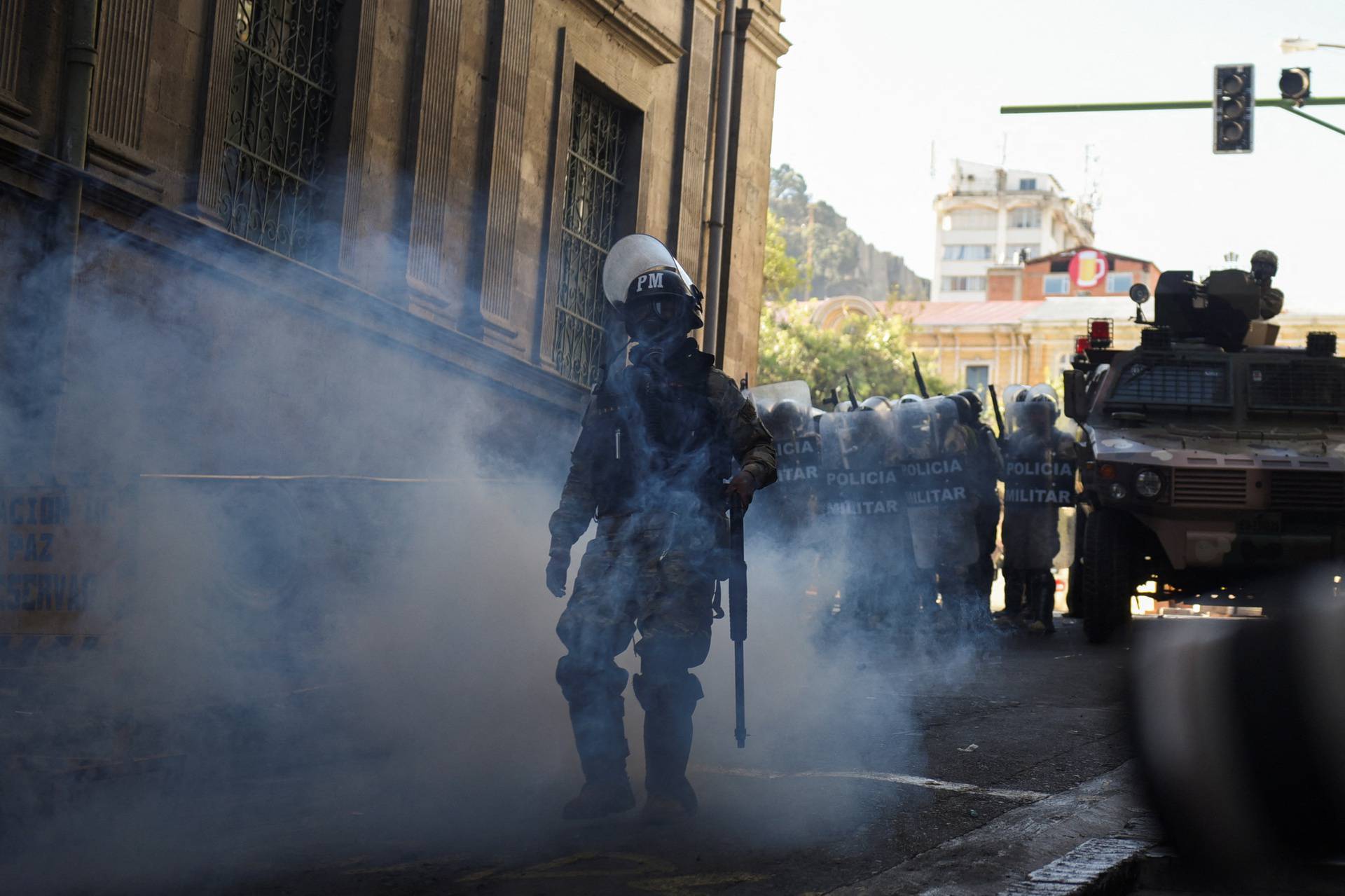 Bolivia's armed forces mobilize as President Arce "denounced the irregular mobilization", in La Paz