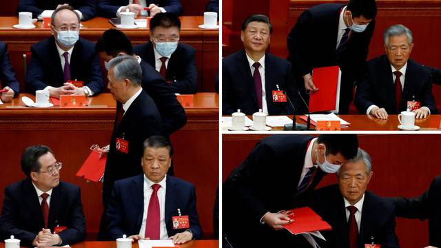 VIDEO Šokovi na komitetu: Hu Jintao 'ispraćen' iz dvorane, Xi Jinping sve to hladno gledao