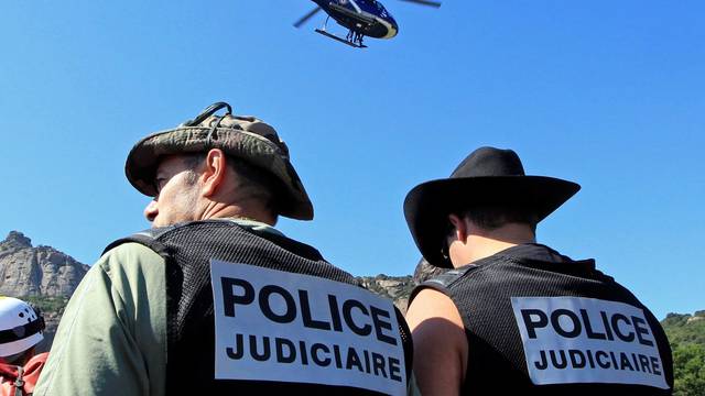FILE PHOTO: French policemen take part to a research patrol in Roquebrune-sur-Argens