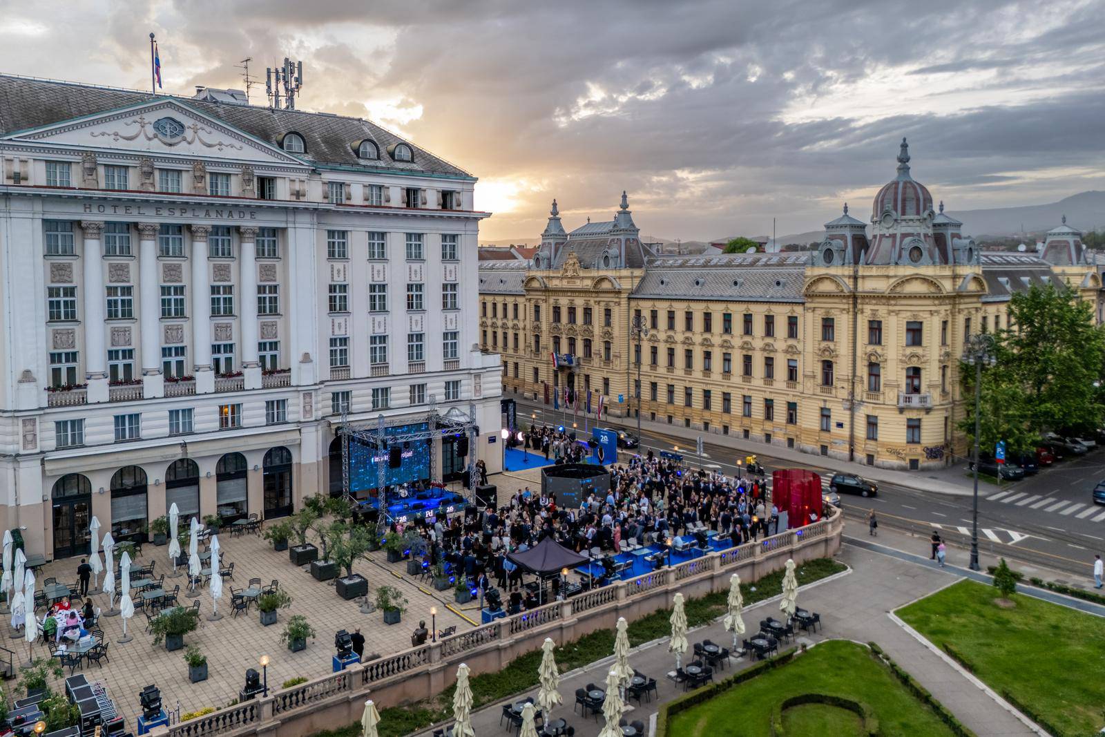 Zagreb: Pogled iz zraka na svečanu proslavu 20. rođendana Poslovnog dnevnika u hotelu Esplanade