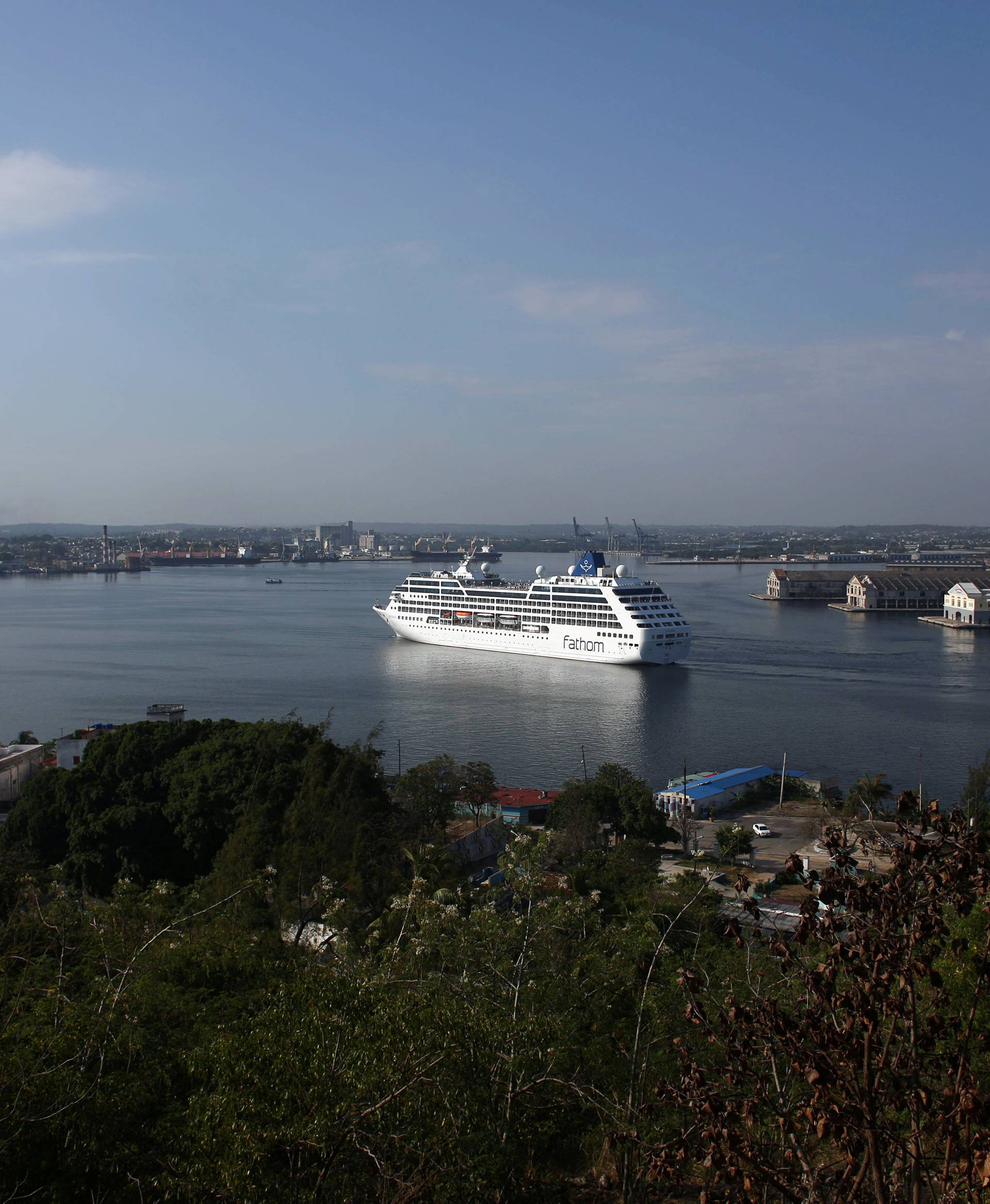U.S. Carnival cruise ship Adonia arrives at the Havana bay, the first cruise liner to sail between the United States and Cuba since Cuba's 1959 revolution
