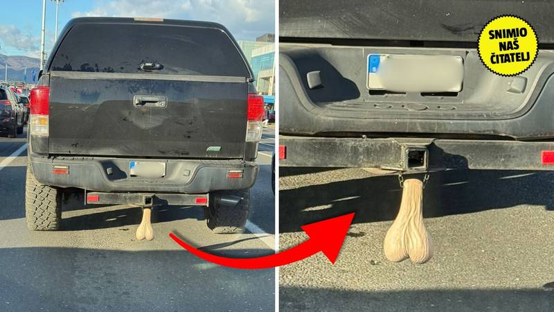 FOTO Zagrepčanka u šoku: Što to visi na autu švedskih tablica?