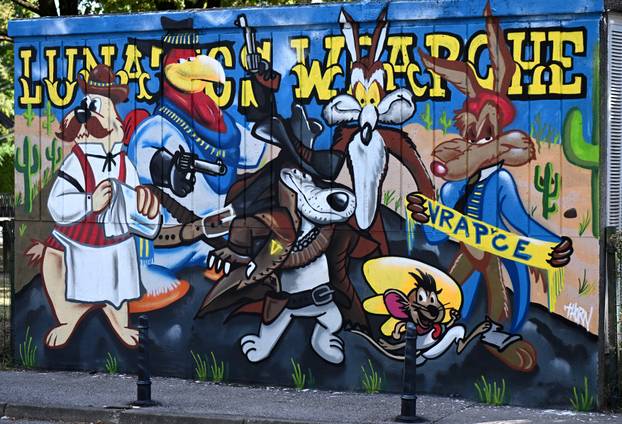 Zagreb: Mural Lunaticsa na trafostanici u Medarskoj ulici