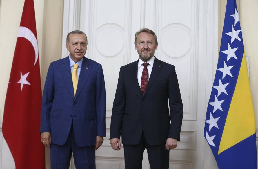 Turkish President Erdogan meets with Chairman of the Tripartite Presidency of Bosnia and Herzegovina Izetbegovic in Sarajevo