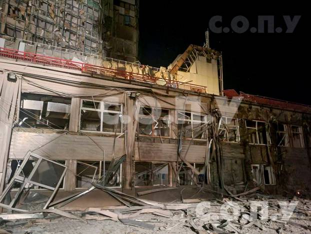 A view shows damaged buildings, amid Russia's attack on Ukraine, in Odesa