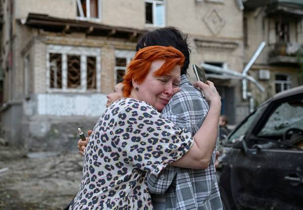 Russian missile and drone strike in Kyiv