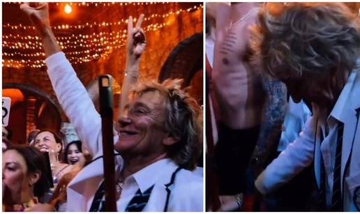 FOTO Svi partijaju, a legendarni Rod Stewart uzeo metlu pa krenuo mesti: Nasmijao goste