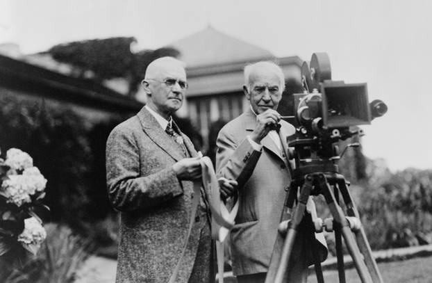 Thomas,Edison,1847-1931,And,George,Eastman,1854-1932,Standing,With,Motion