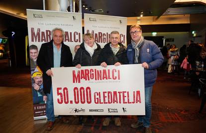 Sretnog 50.000-og gledatelja 'Marginalci' su u kinu u Zagrebu nagradili druženjem uz večeru