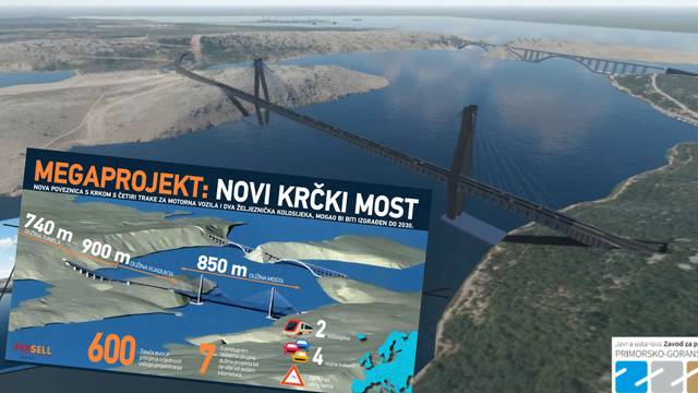 Krk bi trebao dobiti novi most do 2030. godine. Infografika otkriva što će sve tamo graditi